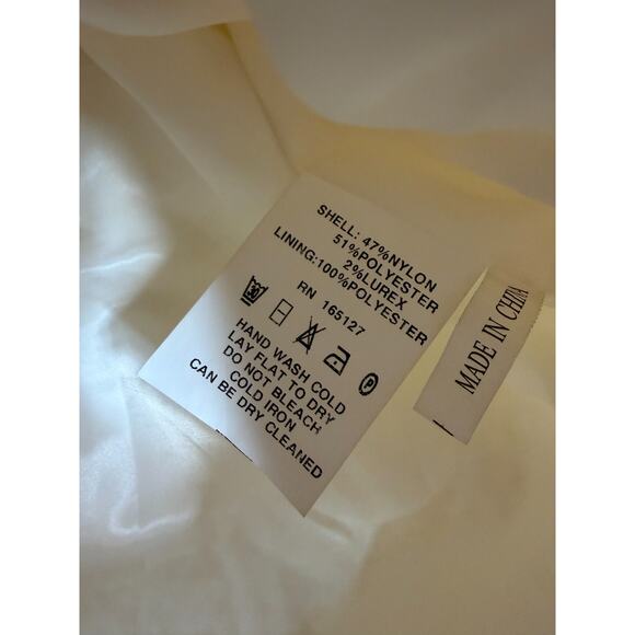 PLM Womens Jacket Sz LCream Fuzzy Gold Black Trim Pearl Holiday Party Festive - Picture 3 of 7